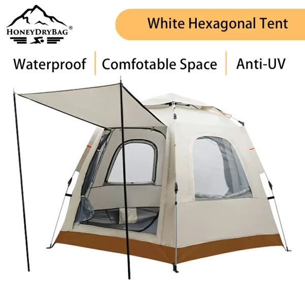 Hexagonal Camping Tent with Flaps