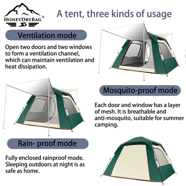 Automatic Camping Tent with Flap