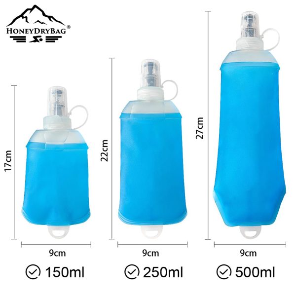 Supplier Wholesale Low Price 200ml, 250ml,500ml Soft Bottle Hydration Vest Soft Flask Collapsible Portable Running TPU Soft Flask - Image 5