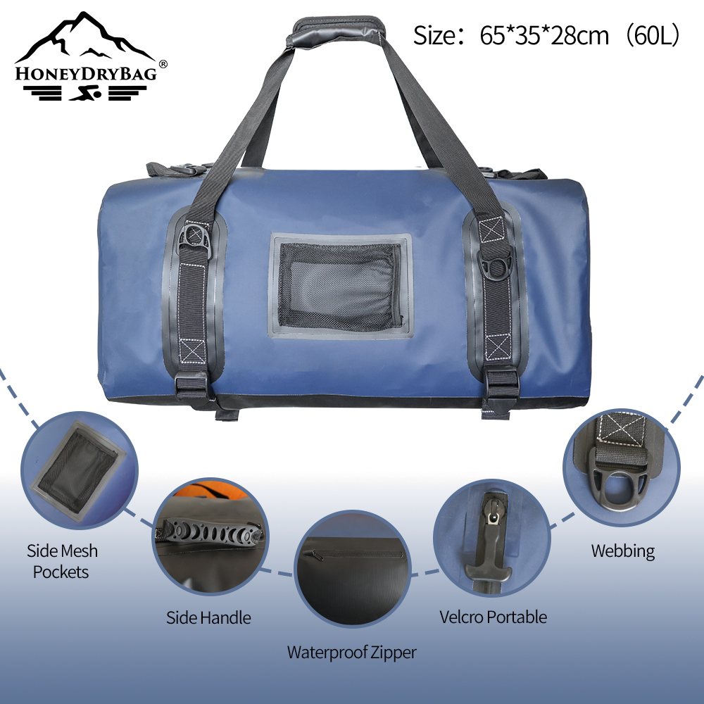 Wholesale 500D Pvc Hiking Custom Logo Backpack Camping Waterproof Outdoor Dry Food Bag - Image 7