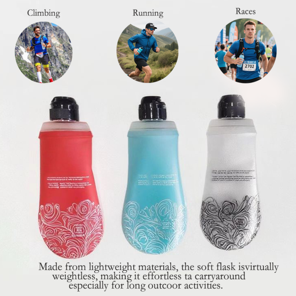 Factory Wholesale 250ML 500ML Collapsible Sports Soft Tpu Sports Running Foldable Kettle for Trail Running Collapsible Soft Water Bottle - Image 2