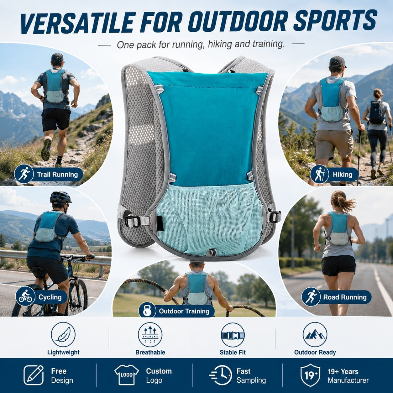 Premium Running Hydration Vest Pack | Marathon Sports Gear Manufacturer - Image 6