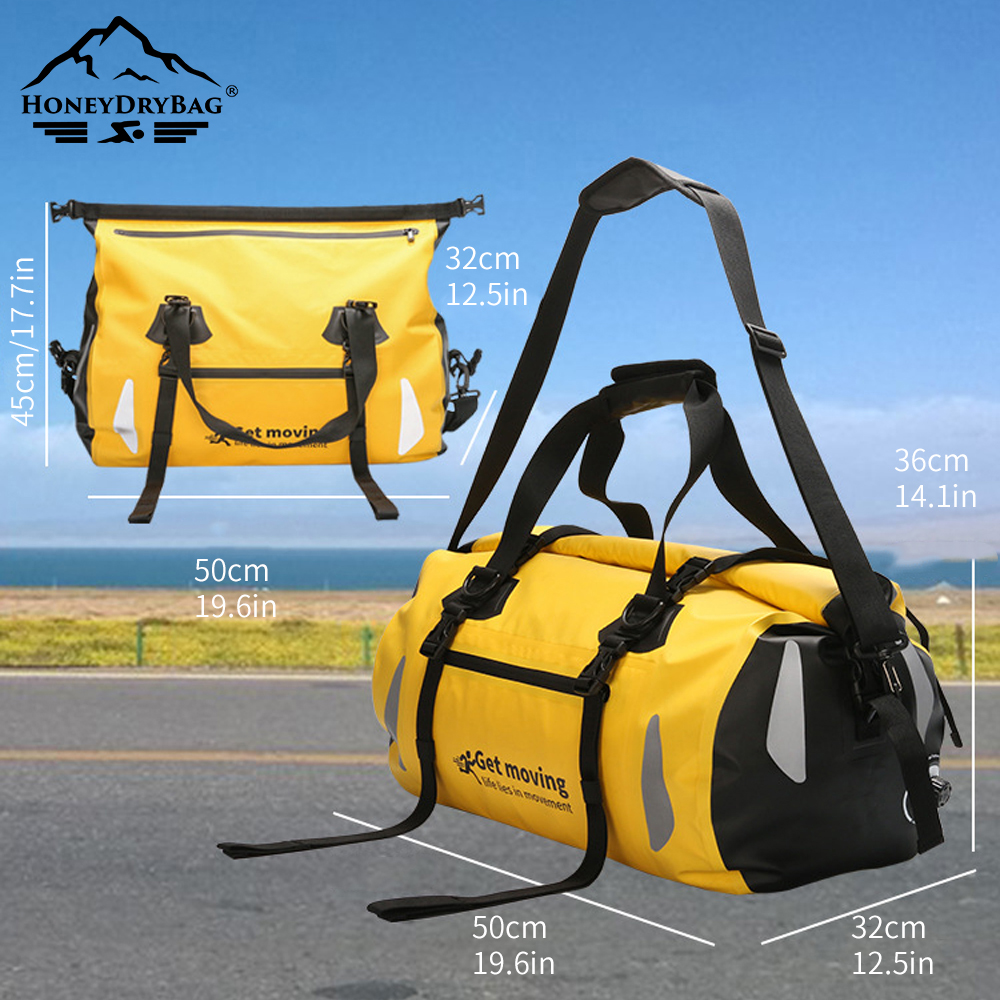 30L Waterproof Hiking Backpack - 500D PVC Canvas, Lightweight Dry Bag for Camping & Fishing