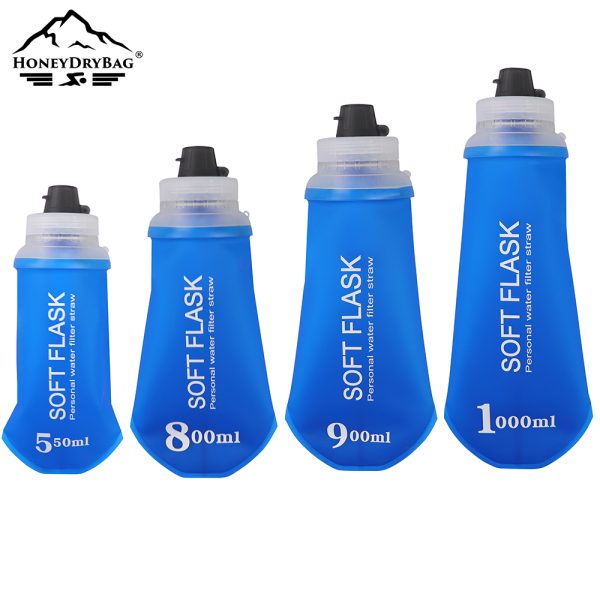 Factory customised 550ml 700ml 800ml TPU water bottle with filter Lightweight hydration bottle for marathon soft flask - Image 3