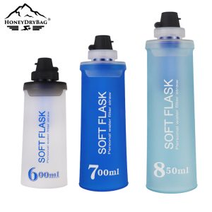 Foldable Filtration Water Bottle - Collapsible & Soft TPU Kettle for Hands-Free Workouts | Easy Carry 500ml, 700ml