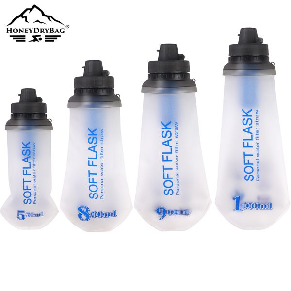 Factory customised 550ml 700ml 800ml TPU water bottle with filter Lightweight hydration bottle for marathon soft flask - Image 5