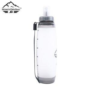 Foldable sports TPU water bottle, one-touch drinking, specially designed for fitness and outdoor activities soft flask
