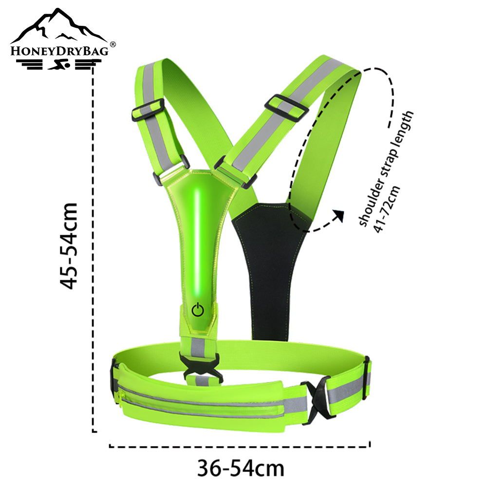 USB Rechargeable LED High-Visibility Safety Vest 7 Flashing Modes, Customisable Logo, 360° Visibility - Image 7