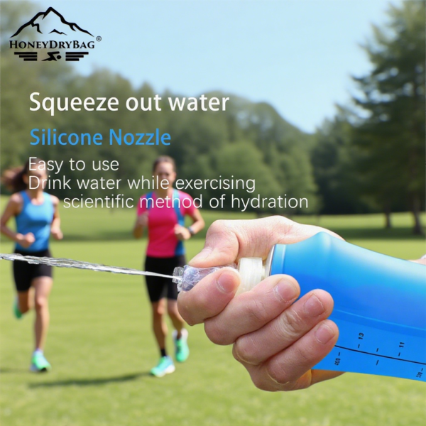 350ml 500ml 660ml BPA Free Customised Collapsible Sports Soft TPU Water Bottles for Trail Running  Hiking Marathon Races - Image 6