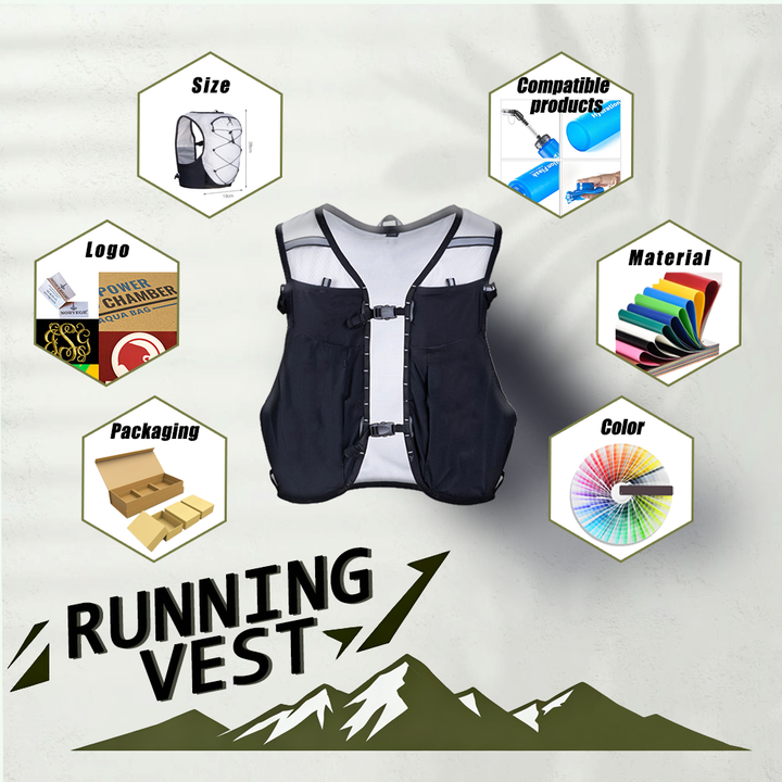 Custom Lightweight Sports Hydration Backpack Marathon Race Running Hydration Vest Pack - Image 2