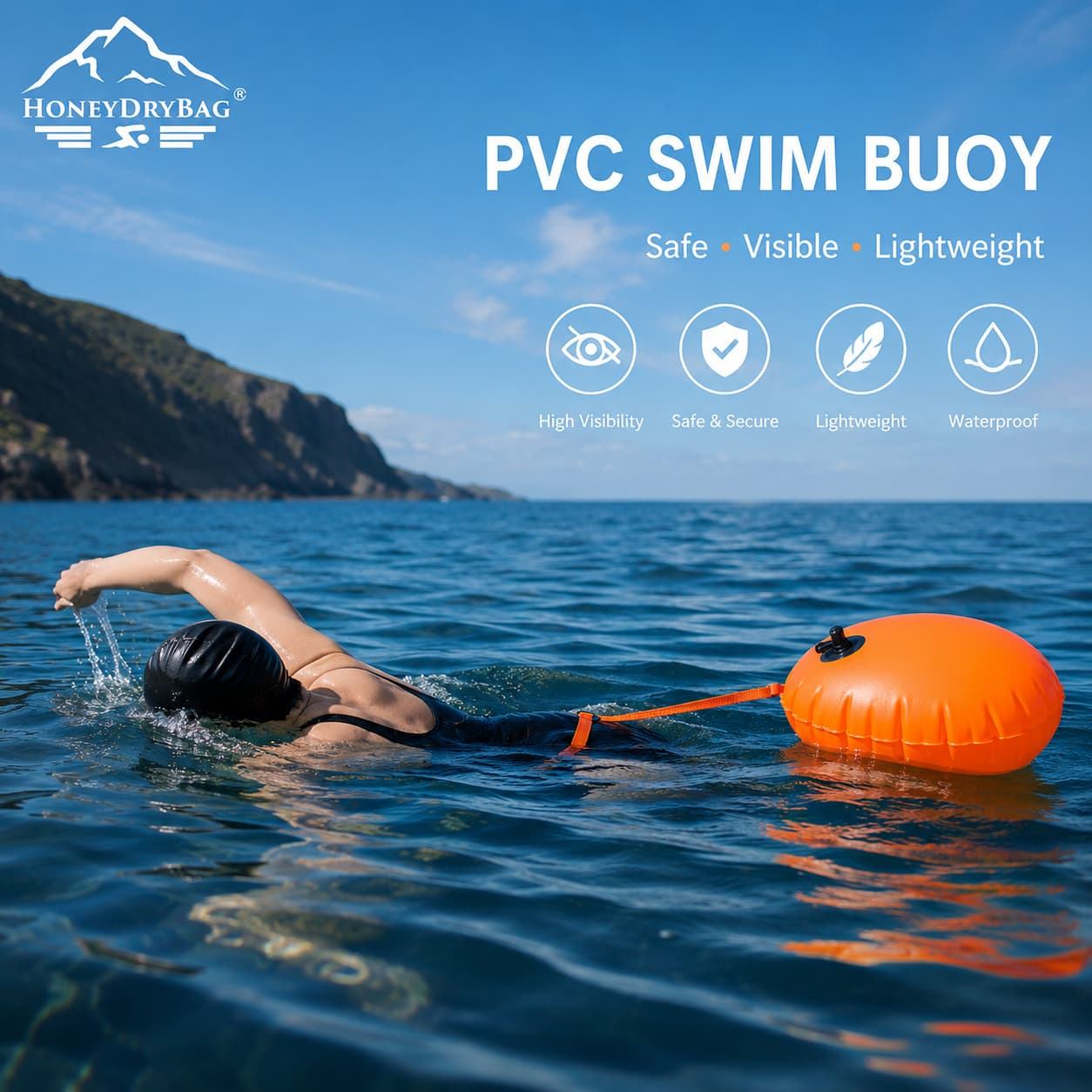 Customizable PVC Open Water Swim Safety Buoy for Open Water Swimming Safety