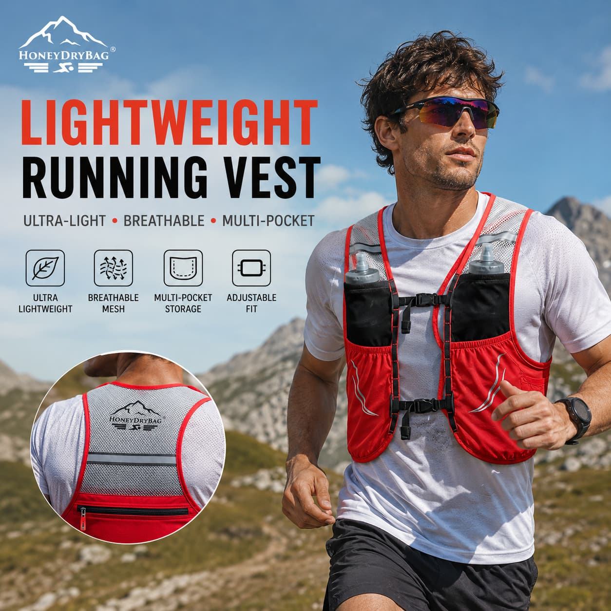 Multi-Functional Hydration Trail Running Vest
