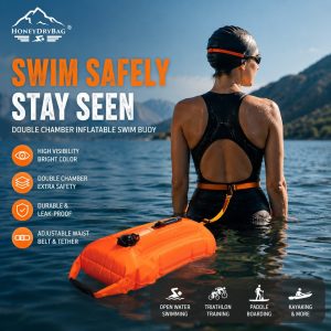 Swim Buoy Dry Bag With Adjustable Waist Belt