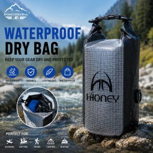 Hard shell waterproof dry bag, durable rigid water resistant bucket bag for kayaking rafting outdoor adventure