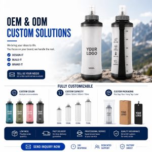 Collapsible TPU Sports Soft Flask | Portable Soft Water Bottle For Marathon & Trail Running