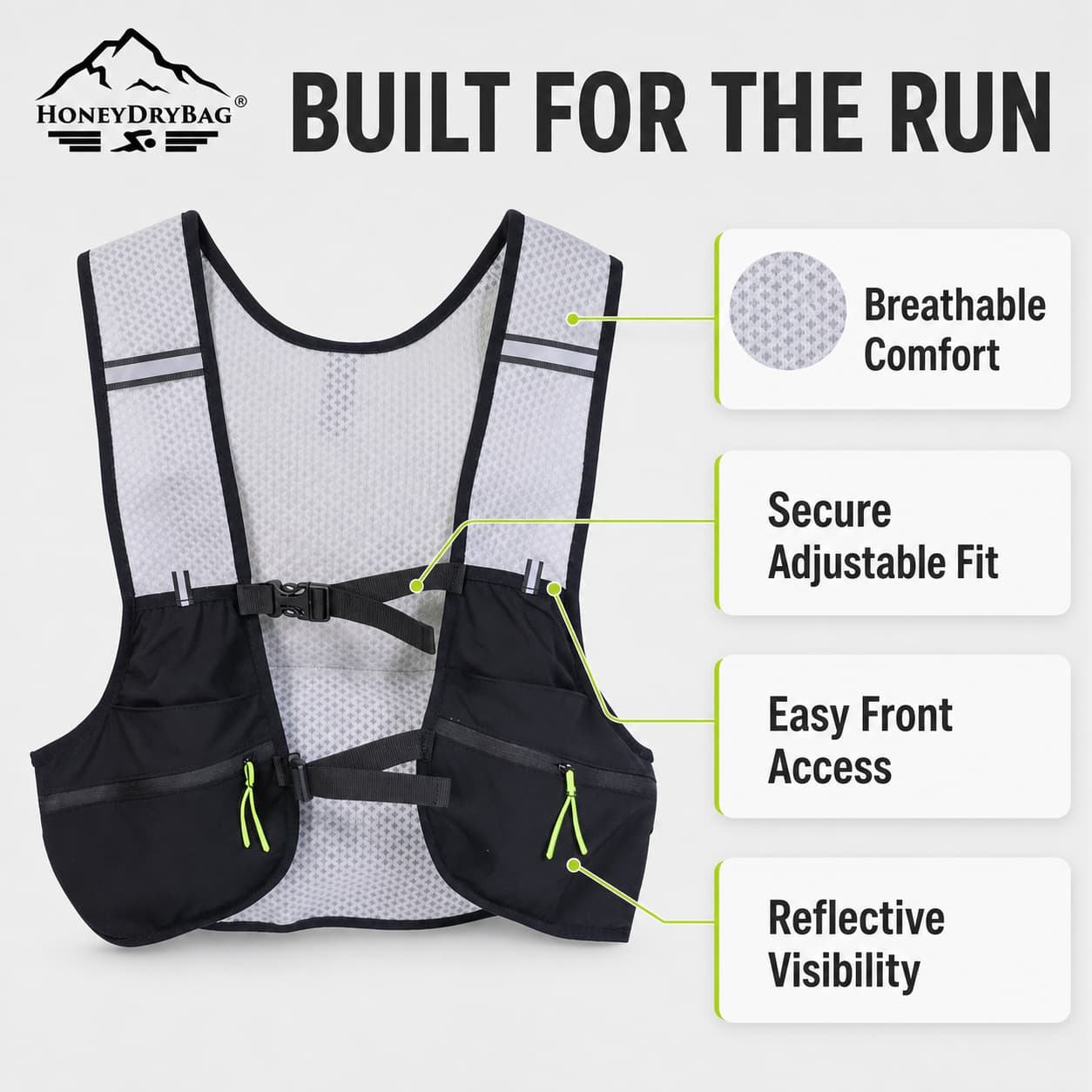 Custom Lightweight Hydration Trail Running Vest - Image 3