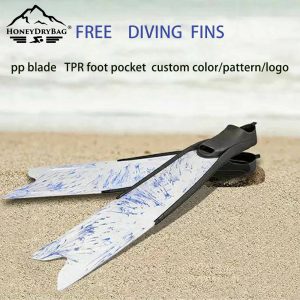 Customizable Polypropylene Blade Freediving Long Fins for Underwater Hunting Apnea Training Spearfishing
