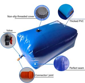 Custom printed portable PVC collapsible water storage bladder tank for agricultural irrigation