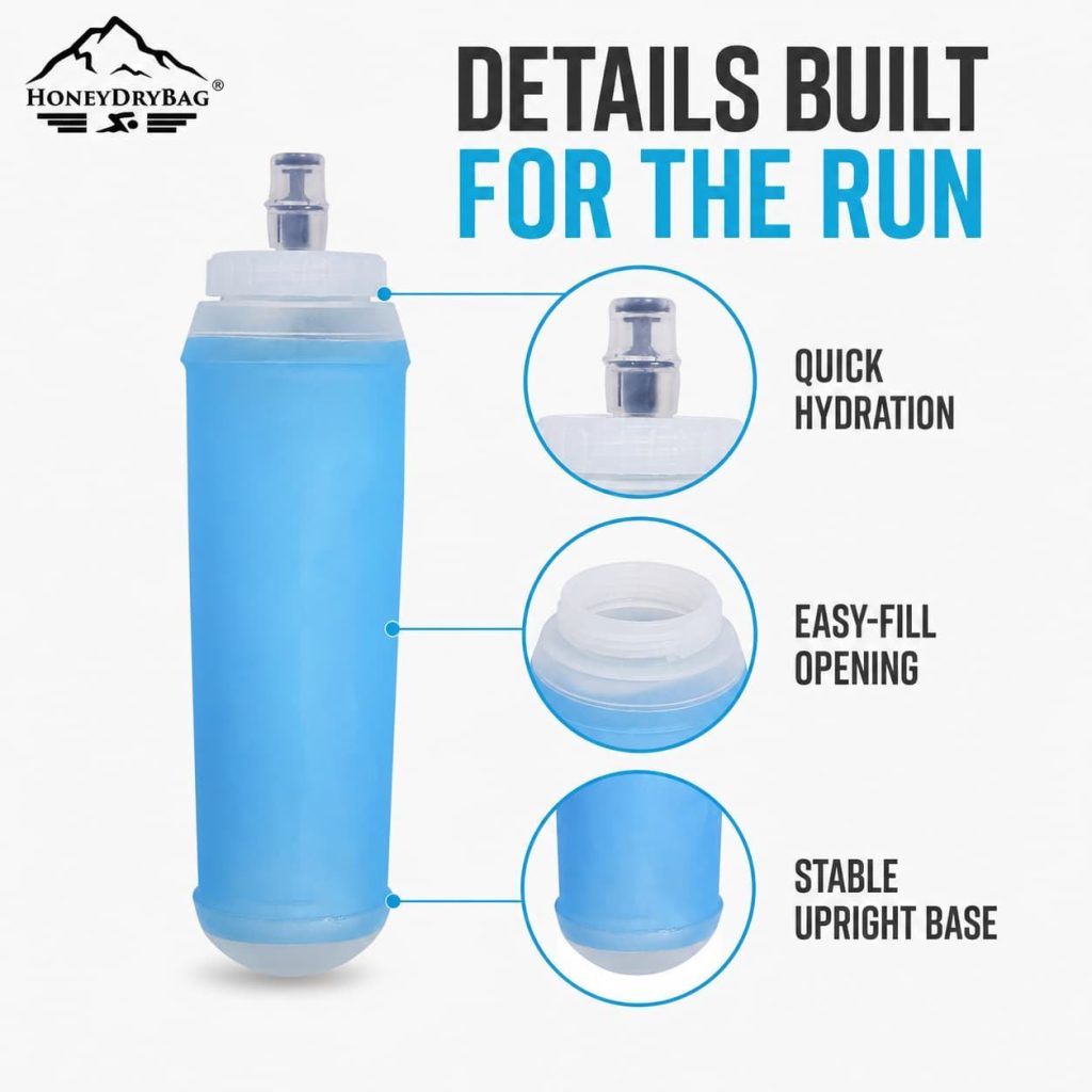 TPU soft flask bite valve leak‑proof detail