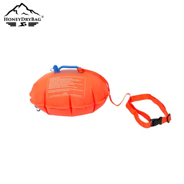Factory direct shipment, customisable PVC swimming safety buoy, open water swimming tow buoy, high visibility, recyclable swim buoy - Image 4