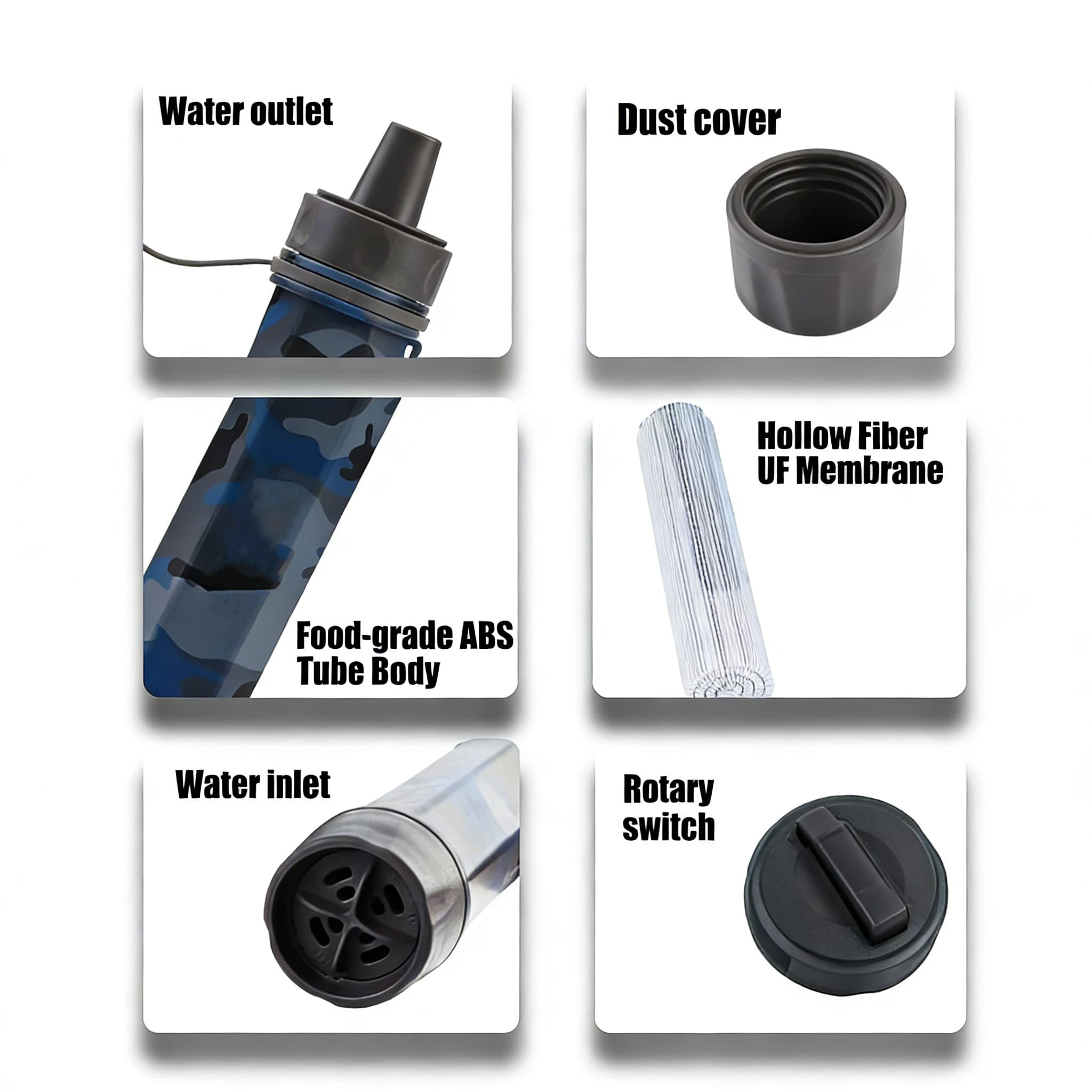 Portable Direct-Drink Filter Straw | Factory-Direct Outdoor Survival Emergency Water Straw Filter, Filter and Drink Instantly - Image 6