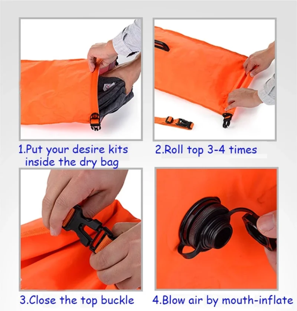 Custom Logo Floating Inflatable Open Water Safety Swim Buoy Dry Bag for Open Water Swim Buoys - Image 5