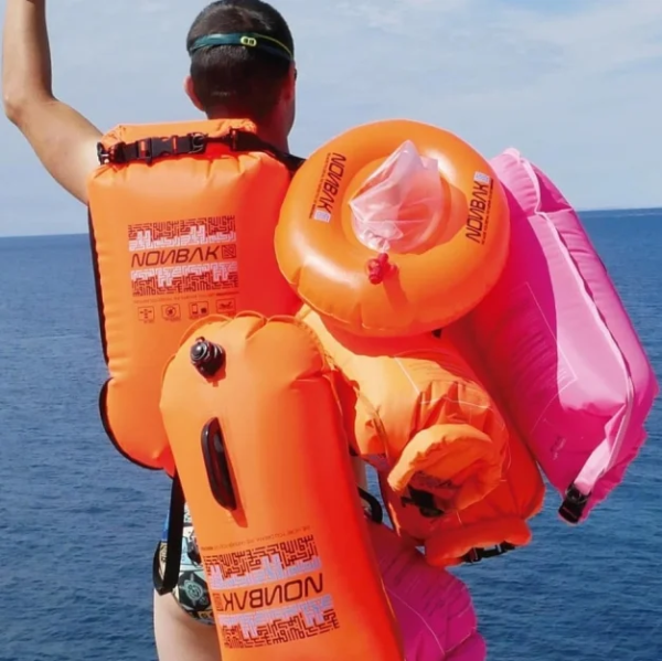 Wholesale custom high-visibility PVC inflatable swimming buoys suitable for open-water triathlons
