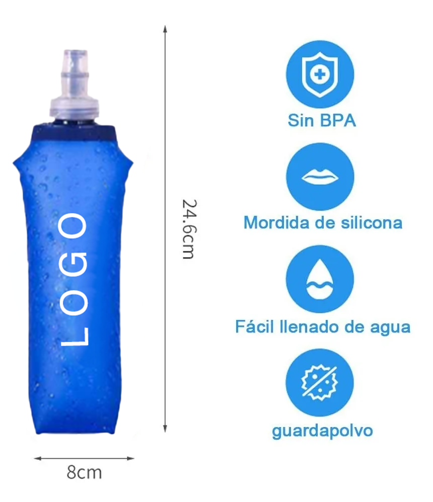 Wholesale Outdoor Collapsible BPA-Free Eco-Friendly Running Hydration Bottle Soft Flask Water Bottle - Image 4