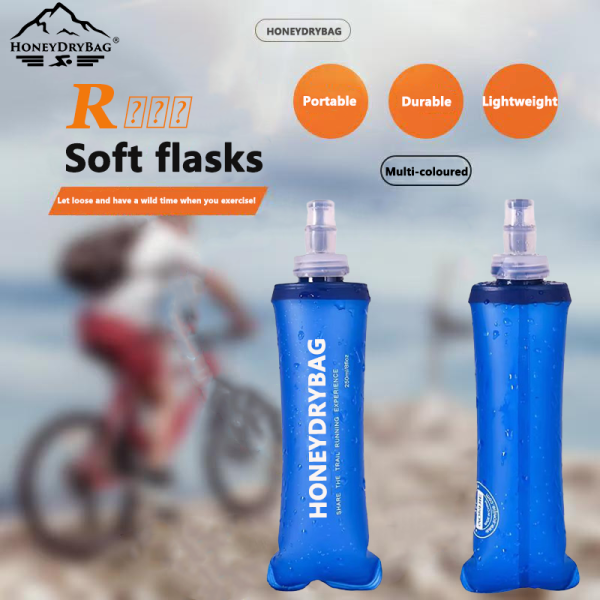 Customized logo 250ml/500ml/750m BPA-Free Soft Flask Collapsible Leak Proof Silicone Portable Water Bottle for Sports Traveling Marathon Running Hiking Cycling - Image 6