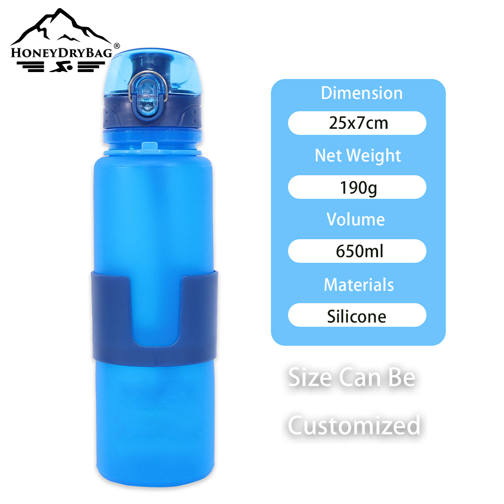 Outdoor Sports Portable Twist Lid Silicone Water Bottle Custom Collapsible Silicone Water Bottle BPA Free Soft Water Bottle - Image 2