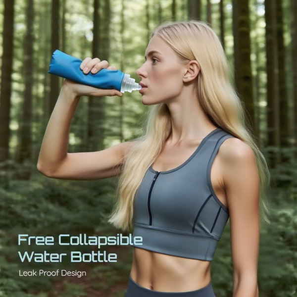 Collapsible Sports Soft Tpu Sports Running Foldable Kettle for Trail Running Collapsible Soft Water Bottle - Image 2