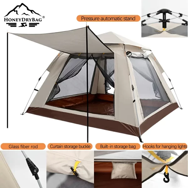 Automatic Quadrilateral Camping Tent