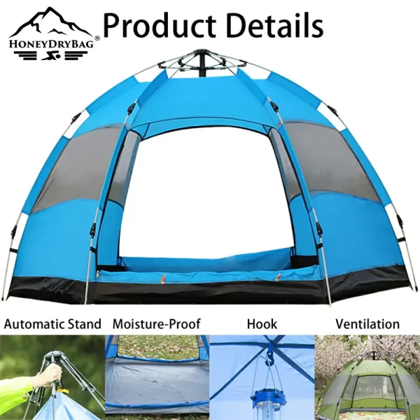 Automatic Hexagonal Camping Tent